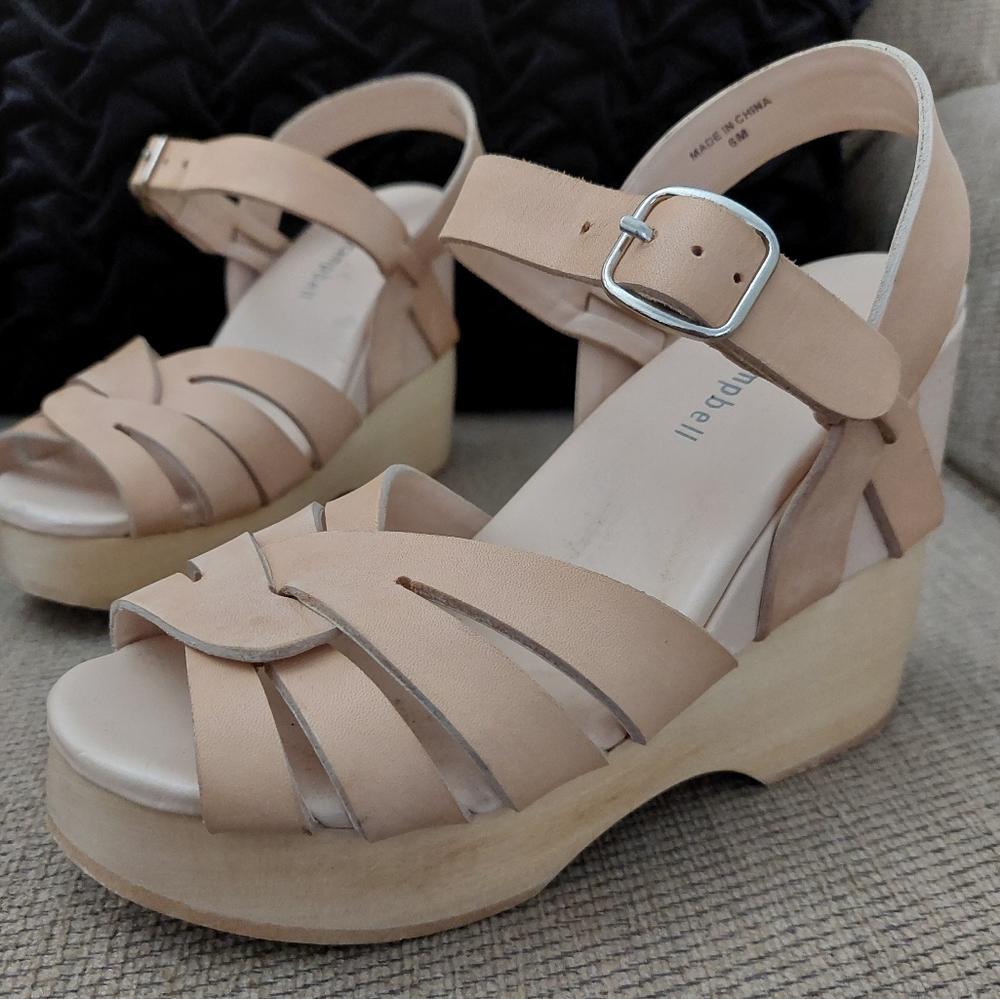 JEFFREY CAMPBELL WOODEN WEDGE PLATFORM SANDALS